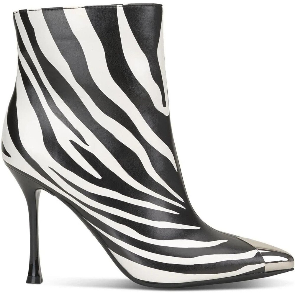 I.N.C Rohese Womens Heeled Dress Bootie Zebra Print Faux Leather Size 5